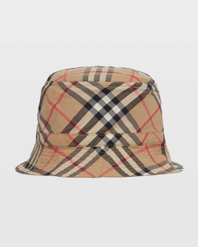 Kid's Gabriel Vintage Check Bucket Hat, Size S-M